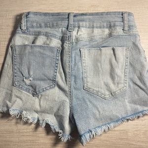 Rewash Striped Denim Shorts